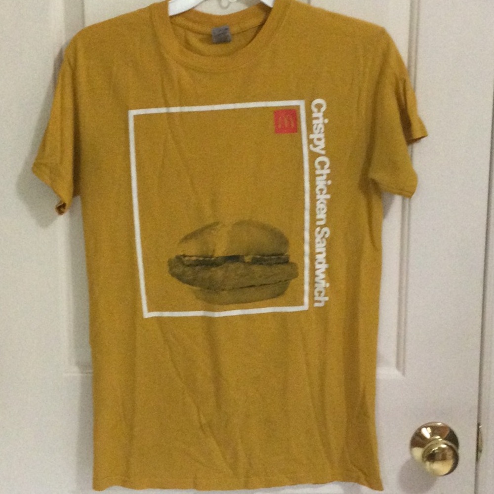McDonald's Mustard Yellow Graphic T-Shirt Mens Small